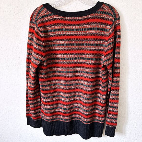 Pendleton Striped Merino Wool Pocket Button School Boy Cardigan M - Picture 2 of 6